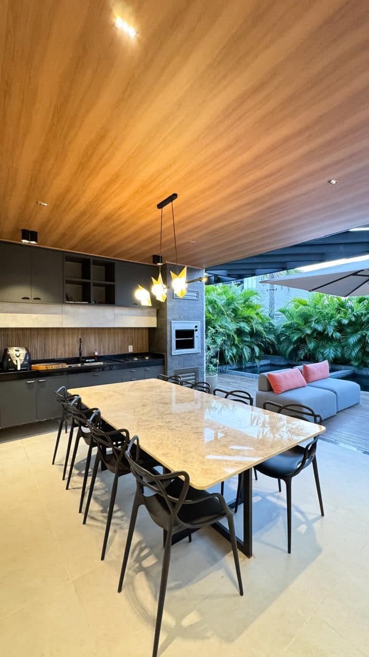 Deck gourmet com ilha central