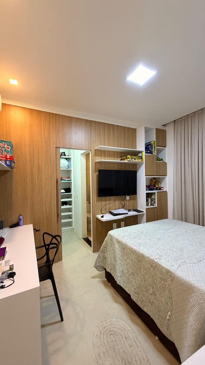 Quarto projetado e climatizado